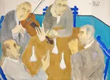 Melancolie by Constantin Piliuță, sfârșitul anilor '70, ulei pe pânză, sold Nov 2023