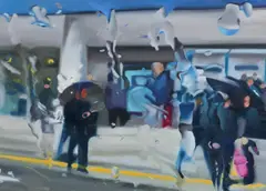 Rain by Teona Toderel, 2019, ulei pe pânză, sold Nov 2023