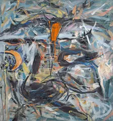 Miron Duca, Zeitate (Leagăn), 1990, ulei pe pânză