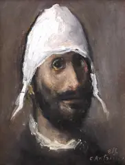 Cornel Antonescu, Autoportret, 1982, pastel pe hârtie