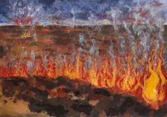 Magda Pelmuş, Incident, 2006, ulei pe pânză
