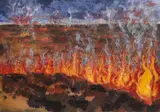 Magda Pelmuş, Incident, 2006, ulei pe pânză