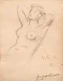 Nicolae Vermont, Nud, creion pe hârtie