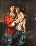 Adriaen de Bie, Madona cu pruncul, 1633, ulei pe pânză