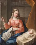 Mathurin (Charles) Baziray, Madona (Moira) cu pruncul, 1738, ulei pe pânză