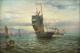 Bernard Benedict Hemy, În larg, ulei pe pânză