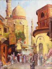 Imre Révész, Piață din Alger, ulei pe pânză