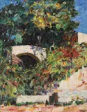 Georges Pavec, Peisaj din Cote d'Azur, ulei pe pânză