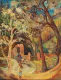 Rufino Ceballos, Peisaj din Alger, ulei pe pânză