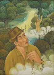 Josip Pintarić Puco, Ribarski san, 1981., ulje na platnu