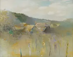 Josip Vaništa, Kuće u Dubrancu, 1985.-1986., ulje na platnu