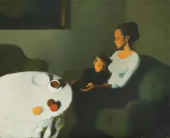 Miljenko Stančić, Majka s djetetom, 1970., ulje na platnu