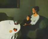 Miljenko Stančić, Majka s djetetom, 1970., ulje na platnu