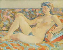 Vilim Svečnjak, Akt na sofi, 1938., ulje na platnu