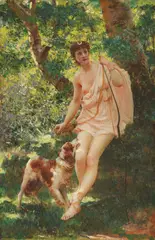 Vlaho Bukovac, Dijana u lovu, 1891., ulje na platnu