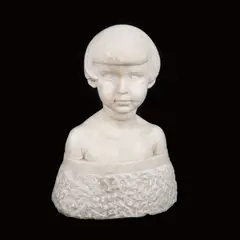 Glava djeteta by Ivo Kerdić, mramor, sold Oct 2023