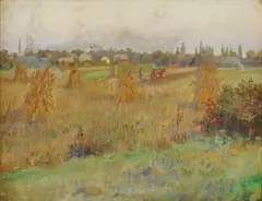 Stogovi sijena u Bukovju by Nasta Rojc, ulje na platnu, offered Oct 2023