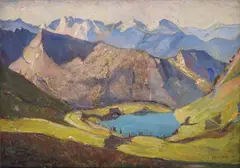 Oton Iveković, Planinsko jezero, cca. 1925., ulje na platnu