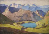 Oton Iveković, Planinsko jezero, cca. 1925., ulje na platnu