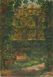 Bela Čikoš Sesija, Vrt s crvenim ružama, 1895.-1900., ulje na platnu