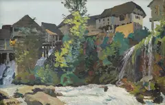 Bogumil Car, Slapovi Rastoka, 1912., ulje na platnu