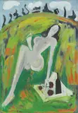 Slavko Šohaj, Piknik, 1987., ulje na platnu