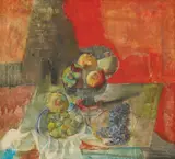 Mladen Veža, Mrtva priroda, 1984., ulje na platnu