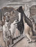 Iosif Iser, Serenadă în Toledo, 1932, guașă pe hârtie