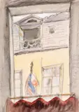 Theodor Pallady, Zi de sărbătoare (14 iulie), acuarelă și creion pe hârtie