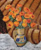 Dumitru Ghiață, Ulcior cu tufănele, anii '40, ulei pe pânză