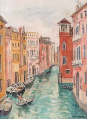 Veneția by Marius Bunescu, ulei pe pânză, sold Oct 2023