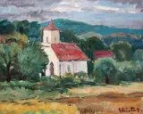 Dumitru Ghiață, Biserica din Tarnița, ulei pe carton