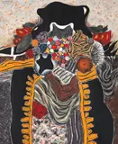Madonă by Ion Alin Gheorghiu, 1995, guașă și tuș pe carton, sold Oct 2023