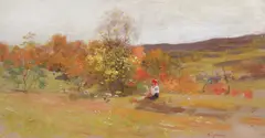 Nicolae Grigorescu, Pe Câmpinița, ulei pe lemn
