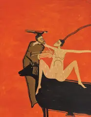 Sorin Ilfoveanu, Baladă pentru Orfeu, 2002, acrilic pe pânză