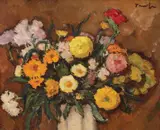 Nicolae Tonitza, Garofițe și nalbe, începutul anilor '30, ulei pe carton