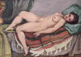 Camil Ressu, Nud pe divan, începutul anilor '30, ulei pe carton