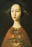 Femme au corsage brode by Georges Mazilu, acrilic pe pânză, sold Oct 2023