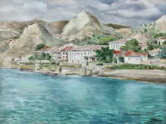 Balcic by Dan Ialomiţeanu, ulei pe pânză, sold Oct 2023