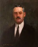 Autoportret by George Demetrescu-Mirea, 1920, ulei pe pânză, offered Oct 2023