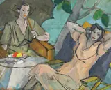 Henri Catargi, În grădină (Pe chaise longue)
