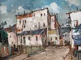 Jean Cheller, Margine de București, 1941, ulei pe carton