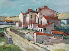 Jean Cheller, Case la Balcic, ulei pe carton