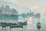 Dimineață la Nisa by Constantin Isachie Popescu, ulei pe carton, sold Oct 2023