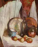 Nicolae Enea, Natură statică de atelier, ulei pe carton