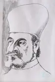Boier by Constantin Piliuță, creion pe hârtie, sold Sep 2023