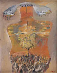 Dan Perjovschi, Autoportret, 1984-1985, ulei pe carton