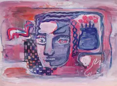 Sfinx by Aurel Cojan, acuarelă pe hârtie, offered Sep 2023
