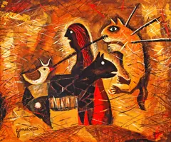 Valeriu Gonceariuc, Străpungere, 2018, acrilic pe pânză