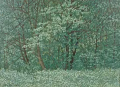 Poiana Mărului by Matei Lazarescu, 1998, ulei pe pânză, sold Sep 2023